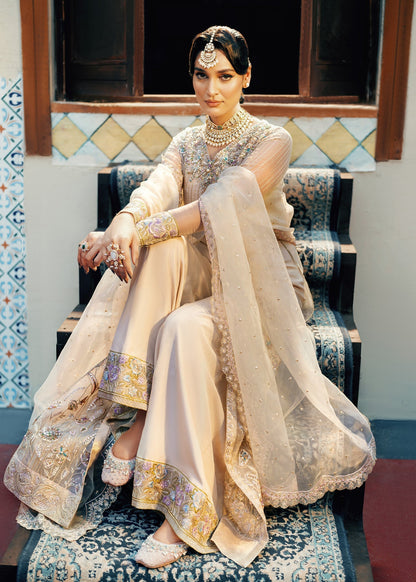 Jamnii | Noor e Nazakat | Noor-e-Subha M Ivory Organza