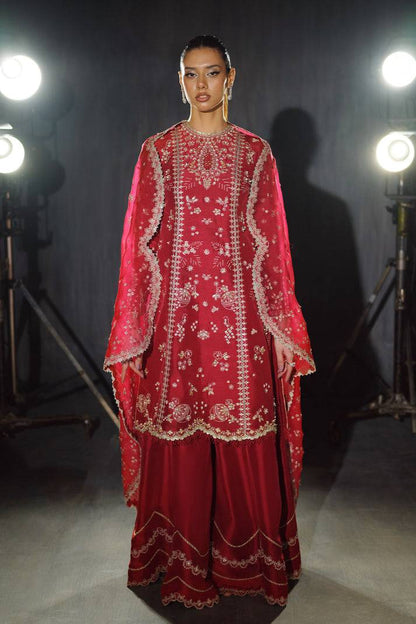 Nyra | Silk Pret A Porter 25 | Rosette - Pakistani Designer Dress - by Nyra | Type: Ladies Clothes - 100% Original at Saira Sultan