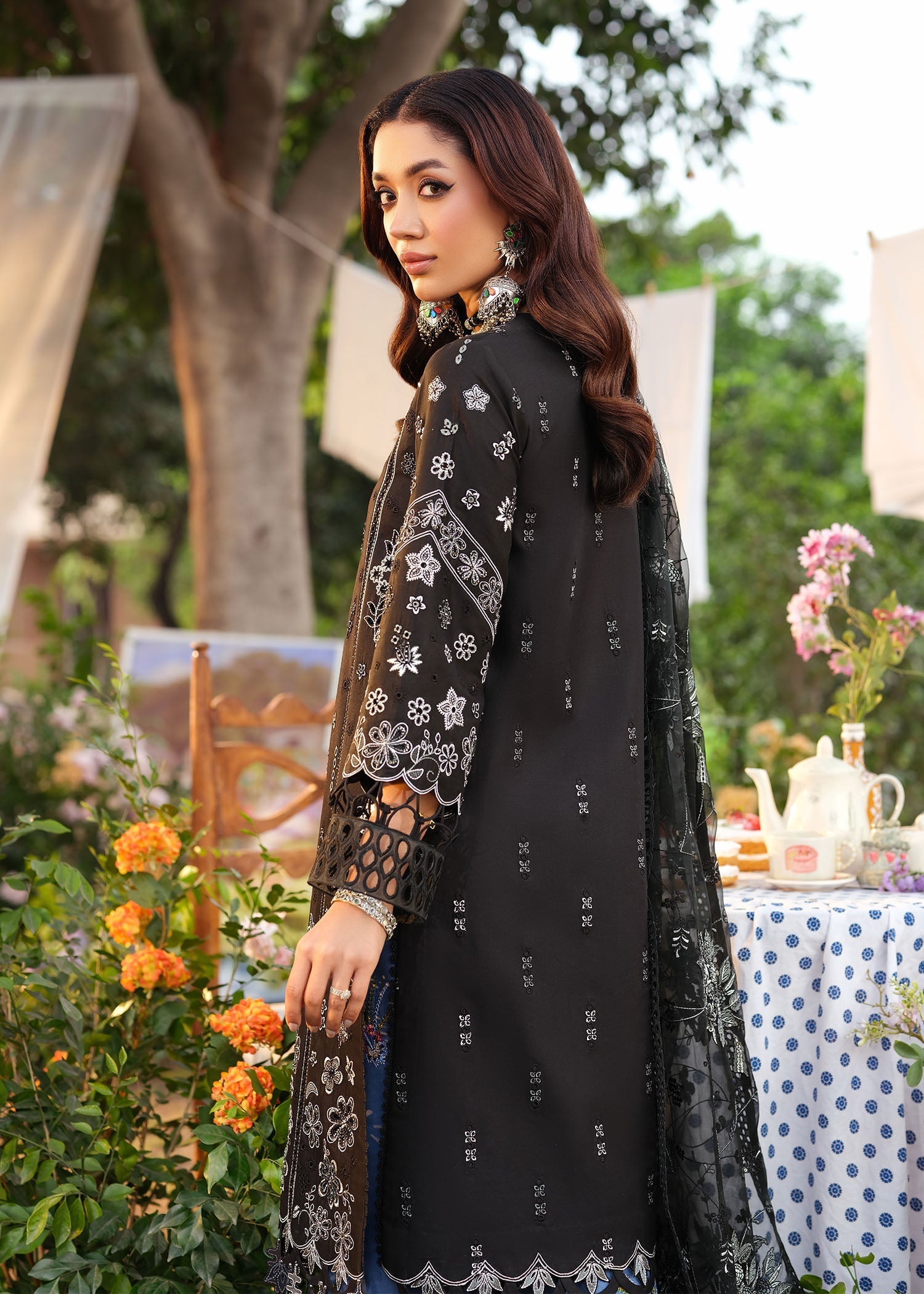 Zarizaa | Echelon Lawn | MIDNIGHT - Pakistani Designer Dress - by Zarizaa - Type : Ladies Clothes - 100% Original at Saira Sultan