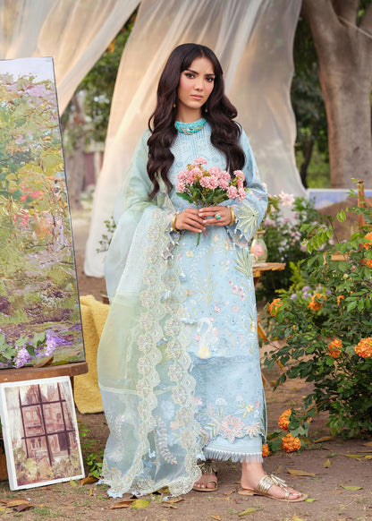 Zarizaa | Echelon Lawn | AZURE - Pakistani Designer Dress - by Zarizaa - Type : Ladies Clothes - 100% Original at Saira Sultan