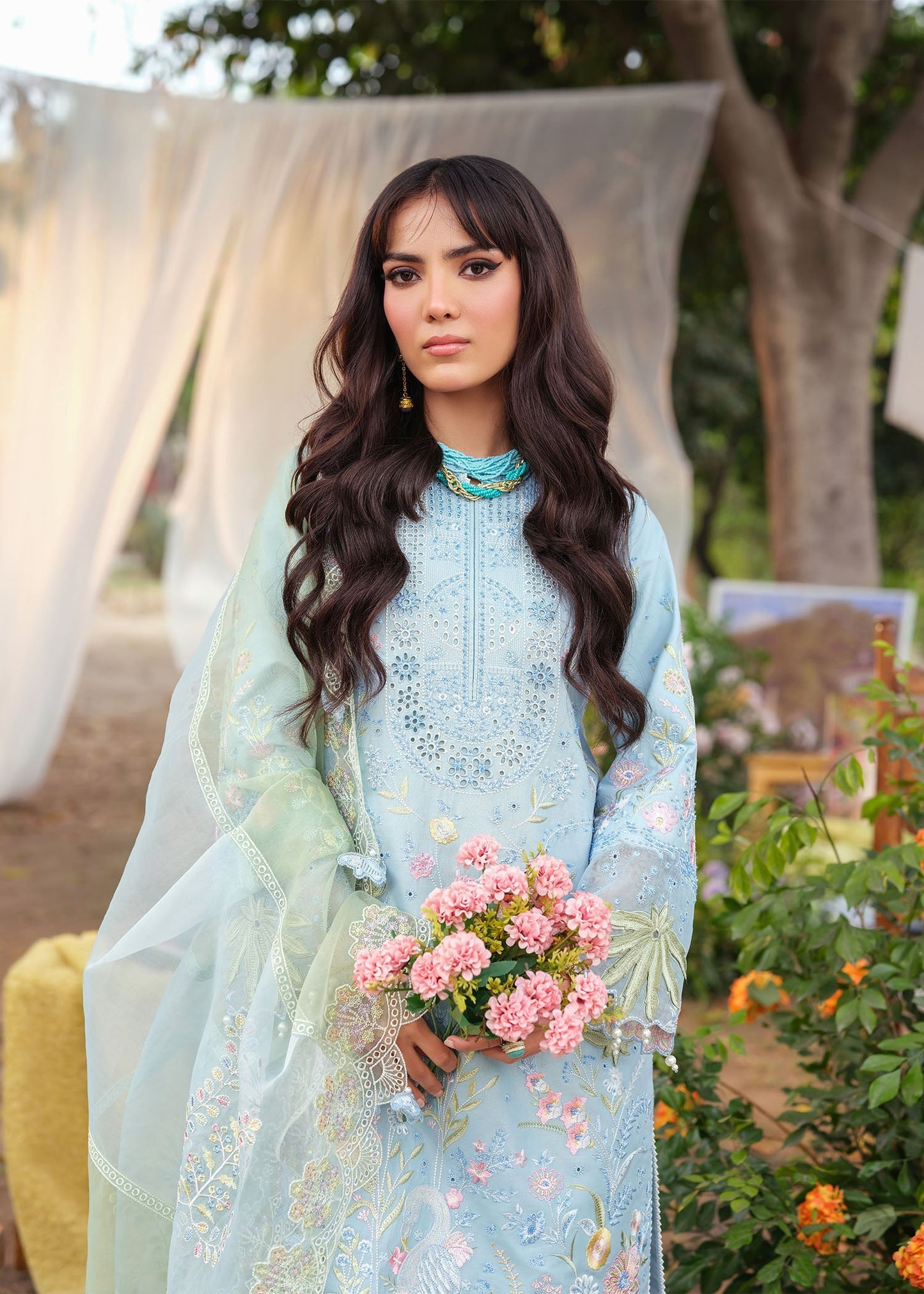 Zarizaa | Echelon Lawn | AZURE - Pakistani Designer Dress - by Zarizaa - Type : Ladies Clothes - 100% Original at Saira Sultan