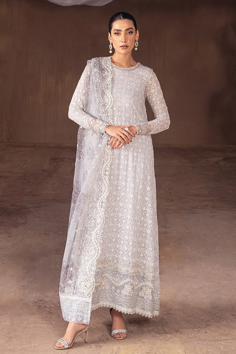 Cross Stitch | Wedding Collection 25 | ASMAANI Custom Size Off White Chiffon