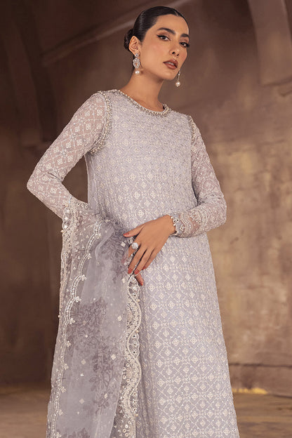 Cross Stitch | Wedding Collection 25 | ASMAANI L Off White Chiffon