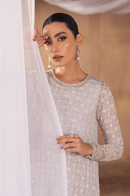 Cross Stitch | Wedding Collection 25 | ASMAANI M Off White Chiffon