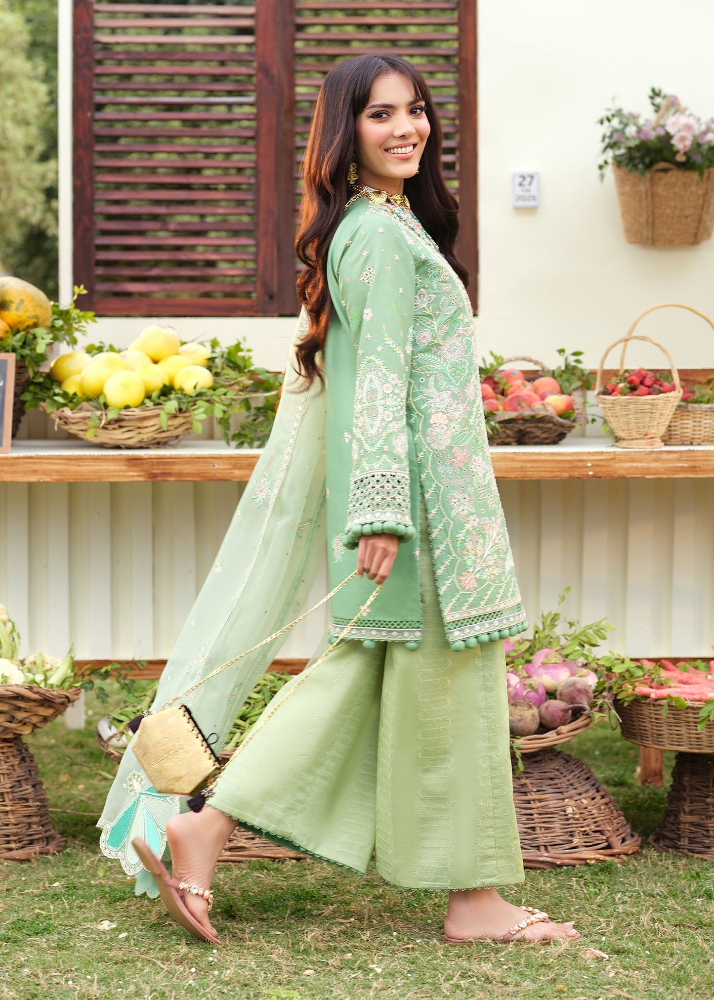 Zarizaa | Echelon Lawn | PATINA - Pakistani Designer Dress - by Zarizaa - Type : Ladies Clothes - 100% Original at Saira Sultan