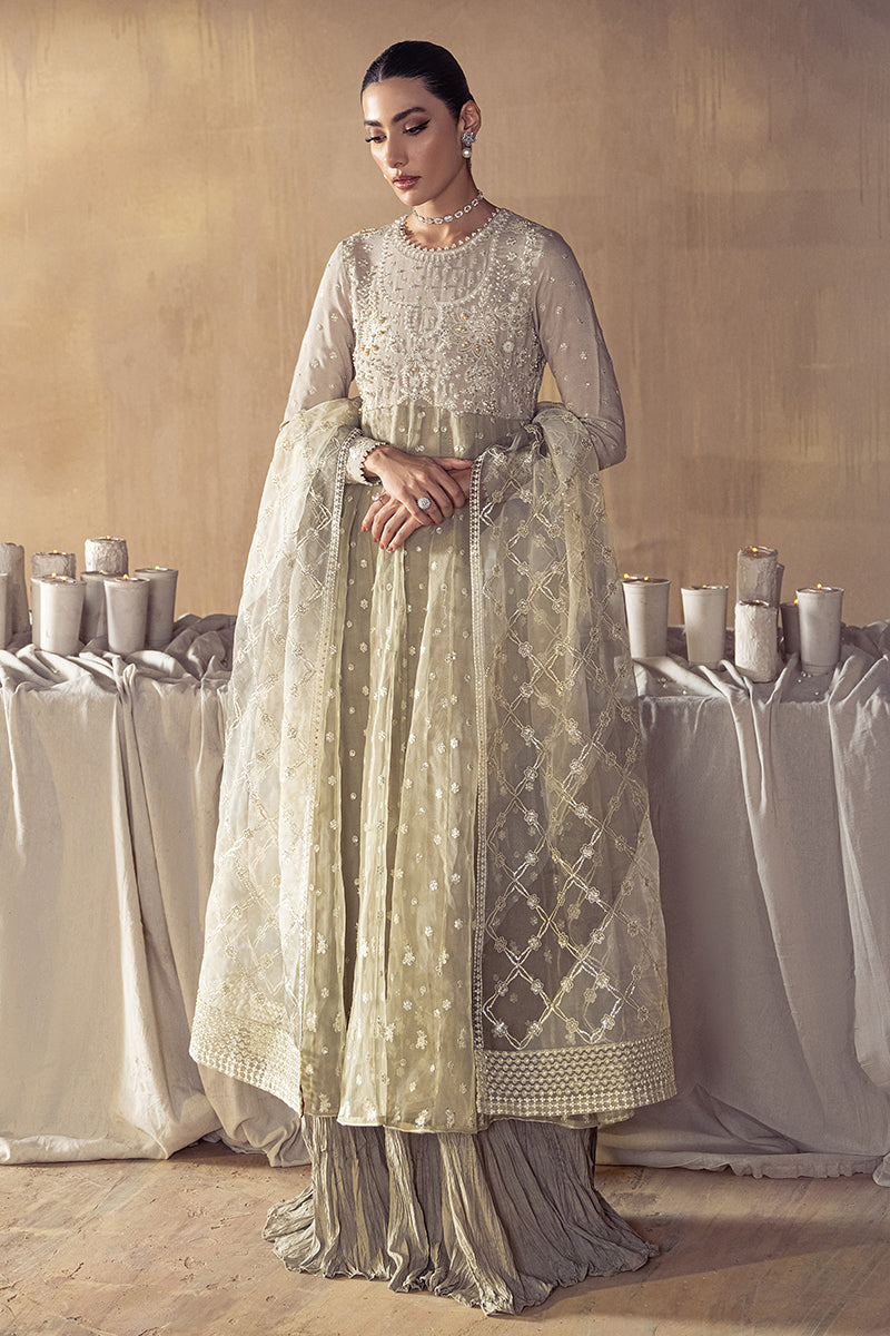 Cross Stitch | Wedding Collection 25 | NOOR-E-CHASHM XS Lime Organza