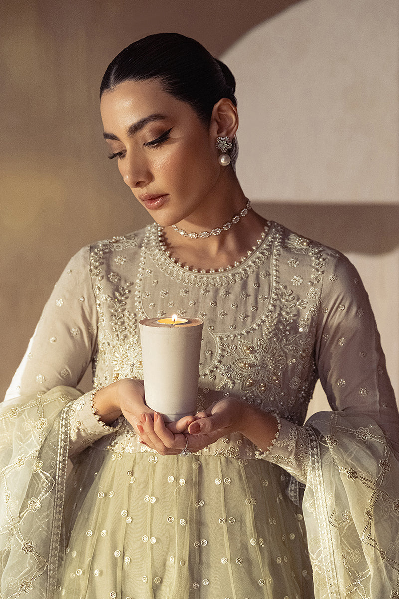 Cross Stitch | Wedding Collection 25 | NOOR-E-CHASHM L Lime Organza