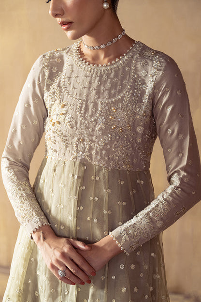 Cross Stitch | Wedding Collection 25 | NOOR-E-CHASHM M Lime Organza