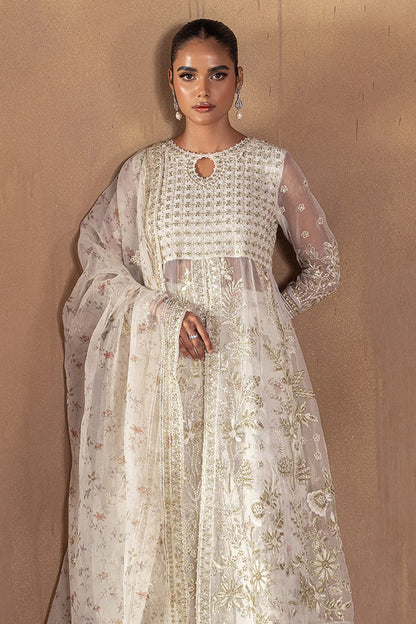 Cross Stitch | Wedding Collection 25 | GHAZAL L White Organza