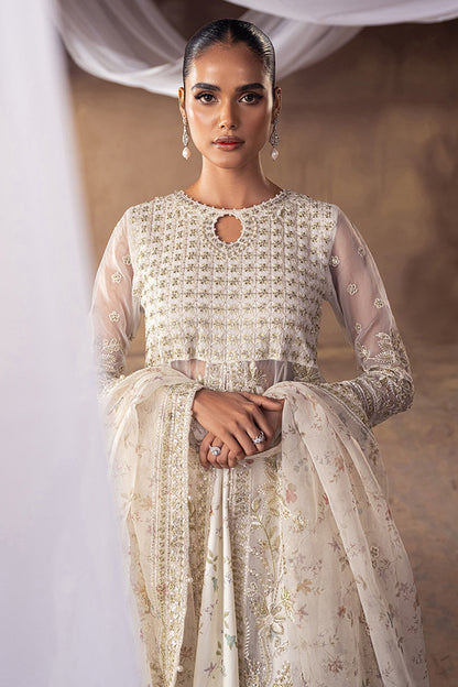 Cross Stitch | Wedding Collection 25 | GHAZAL M White Organza