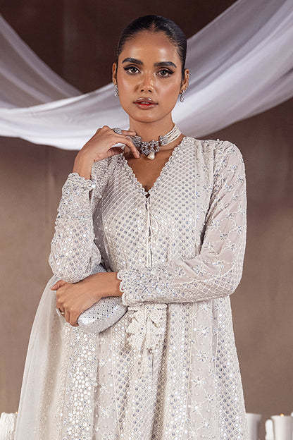 Cross Stitch | Wedding Collection 25 | KASHISH L Off White Chiffon