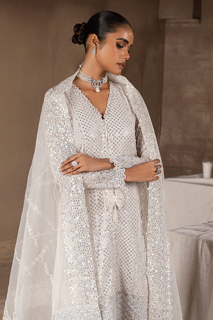Cross Stitch | Wedding Collection 25 | KASHISH Custom Size Off White Chiffon