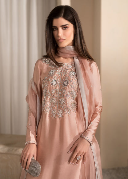 Mahum Asad | Breaking the Bar | Bare Blush S Pink Pure Silk Tissue