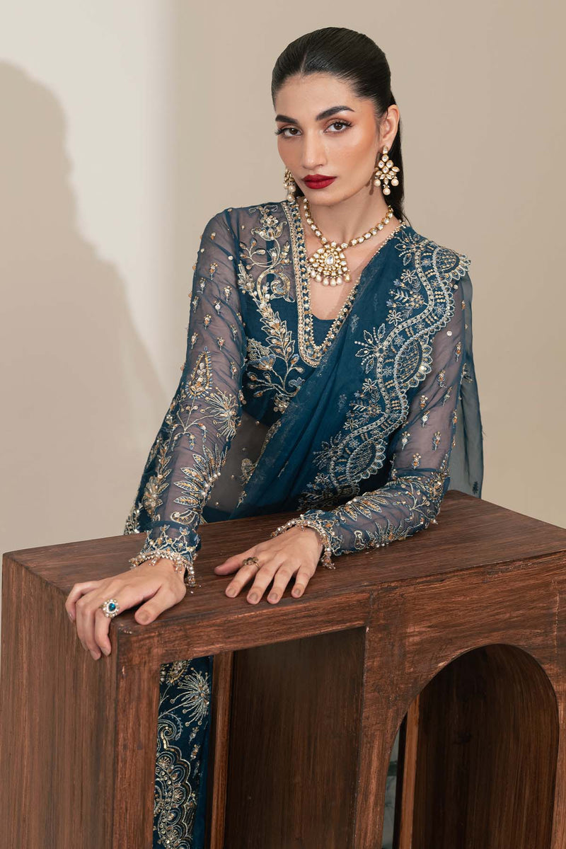 Enzo | Etoile Filante Luxury Collection | ESPOIR L Teal Blue Organza
