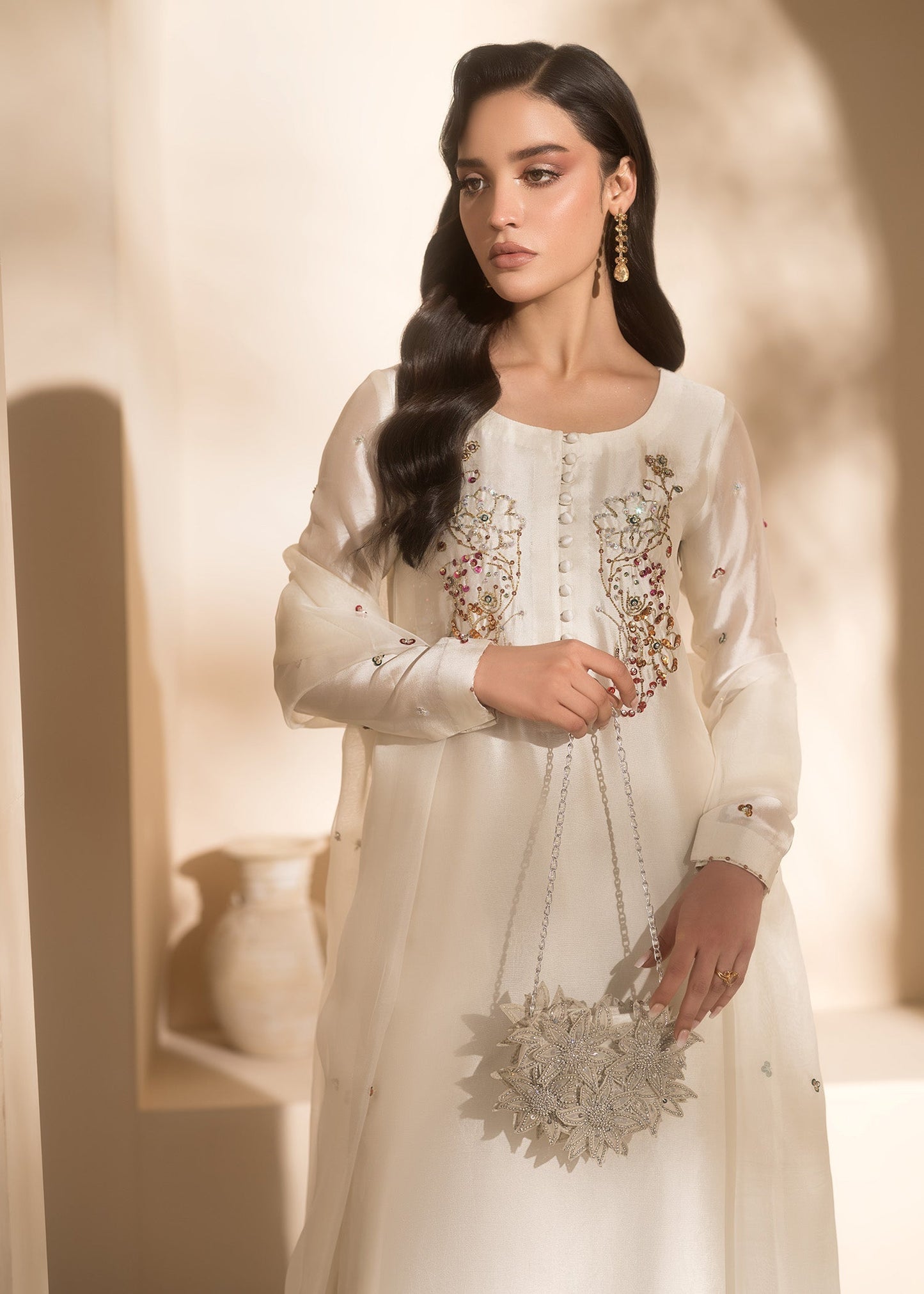 Mahum Asad | Breaking the Bar | Gloss XL Ivory Pure Silk Tissue