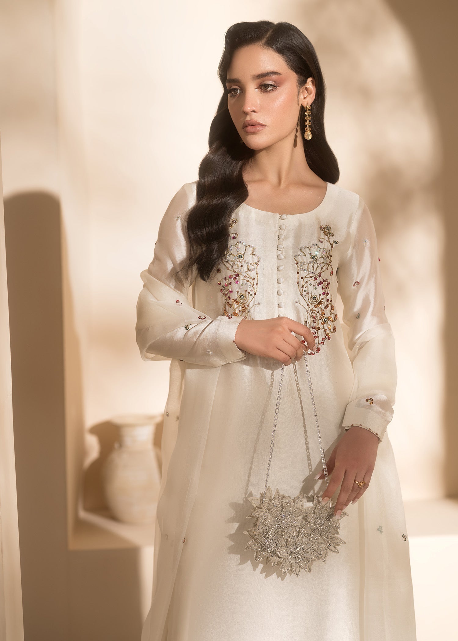 Mahum Asad | Breaking the Bar | Gloss XL Ivory Pure Silk Tissue