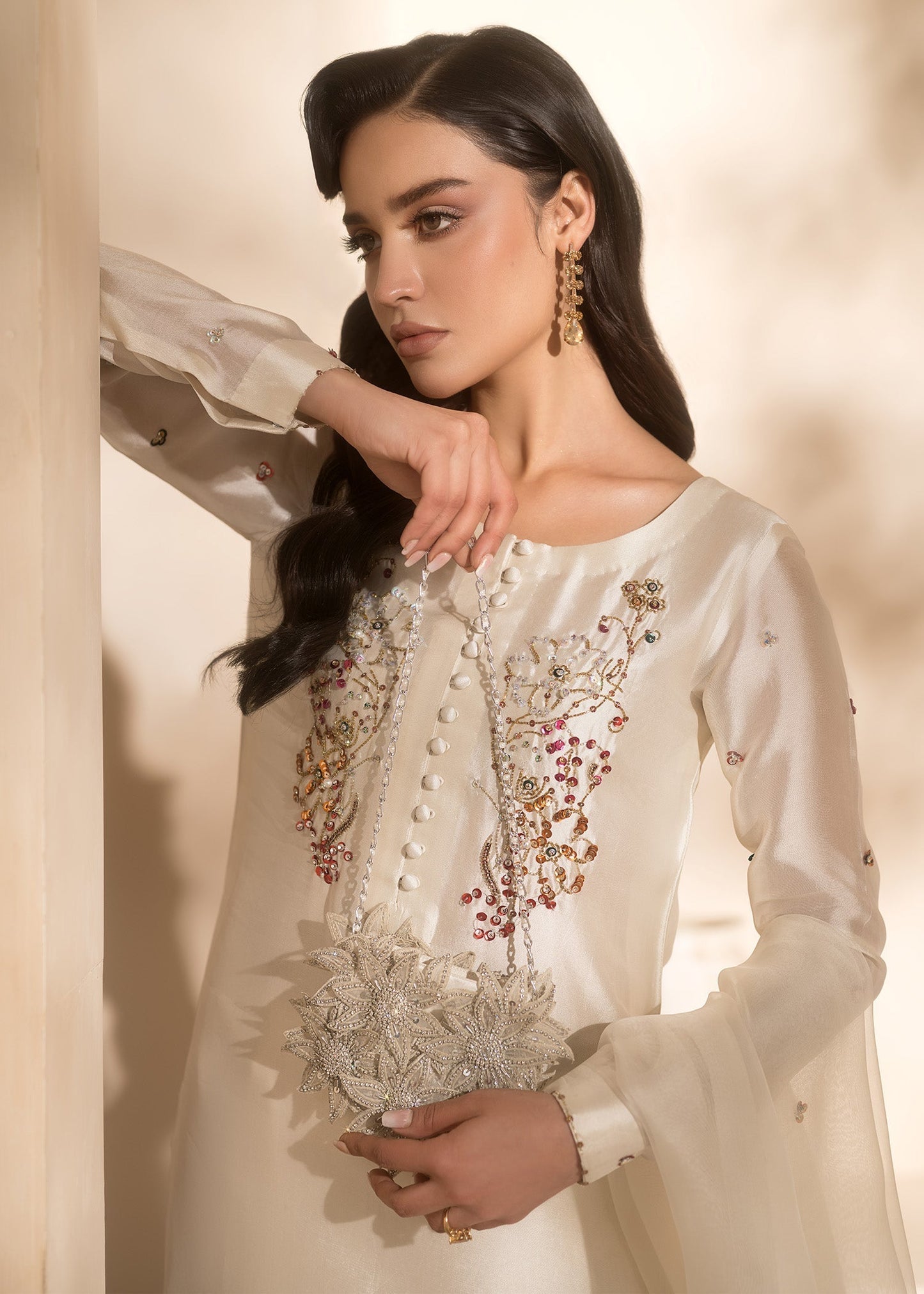 Mahum Asad | Breaking the Bar | Gloss M Ivory Pure Silk Tissue