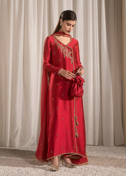 Mahum Asad | Breaking the Bar | Spice S Red Pure Silk Tissue