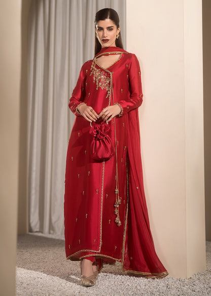 Mahum Asad | Breaking the Bar | Spice XL Red Pure Silk Tissue