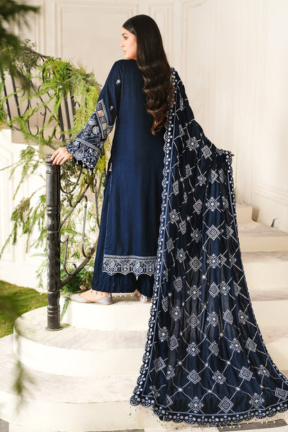 Raeesa Premium | Sheen Luxury Velvet | Soil S Dark Blue Velvet