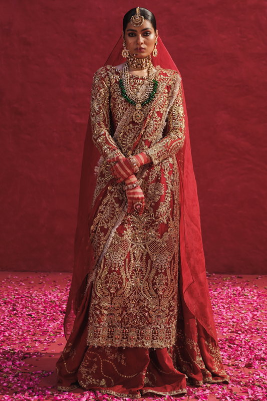 Erum Khan | Laal Rang | RESHMA - Pakistani Designer Dress - by Erum Khan | Type: Bridal - 100% Original at Saira Sultan
