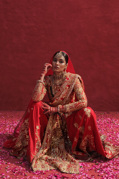 Erum Khan | Laal Rang | RESHMA - Pakistani Designer Dress - by Erum Khan | Type: Bridal - 100% Original at Saira Sultan
