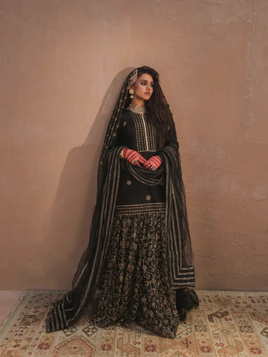 Erum Khan | Shab Siyah 23 | Noor - Pakistani Designer Dress - by Erum Khan | Type: Formal - 100% Original at Saira Sultan