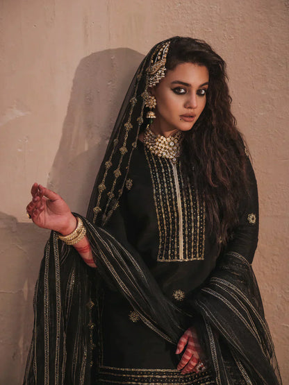 Erum Khan | Shab Siyah 23 | Noor - Pakistani Designer Dress - by Erum Khan | Type: Formal - 100% Original at Saira Sultan