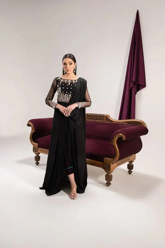 Maria Osama Khan | Tiffany Formals | Obsidian - Pakistani Designer Dress - by Maria Osama Khan | Type: Formal - 100% Original at Saira Sultan