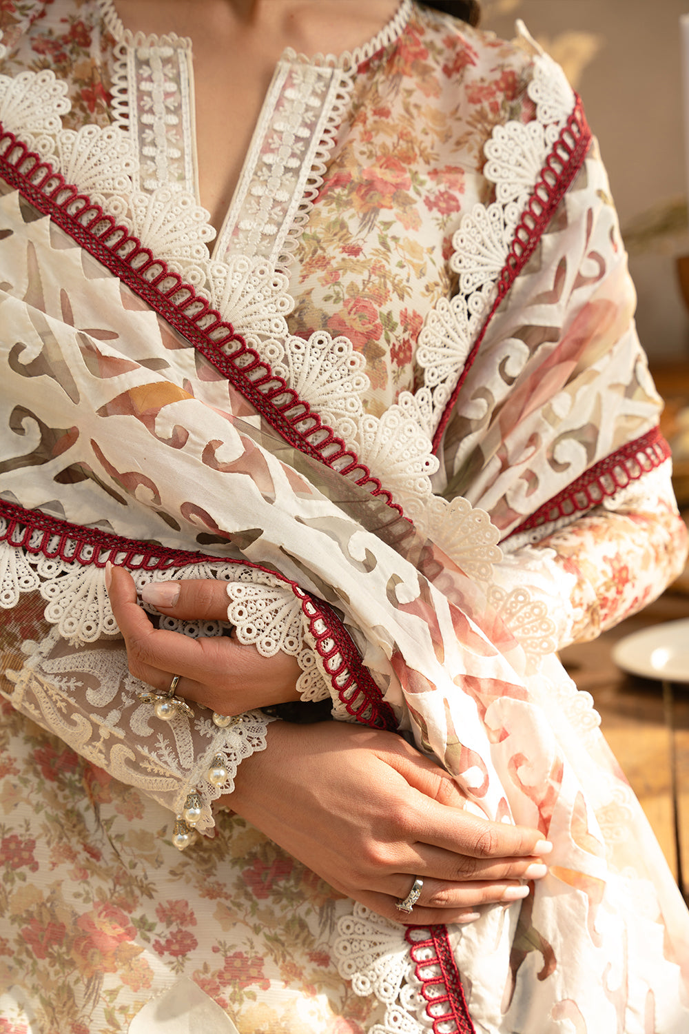Saira Rizwan | Luxury Lawn 25 | MAYA-SRL25-06 M Ivory Lawn