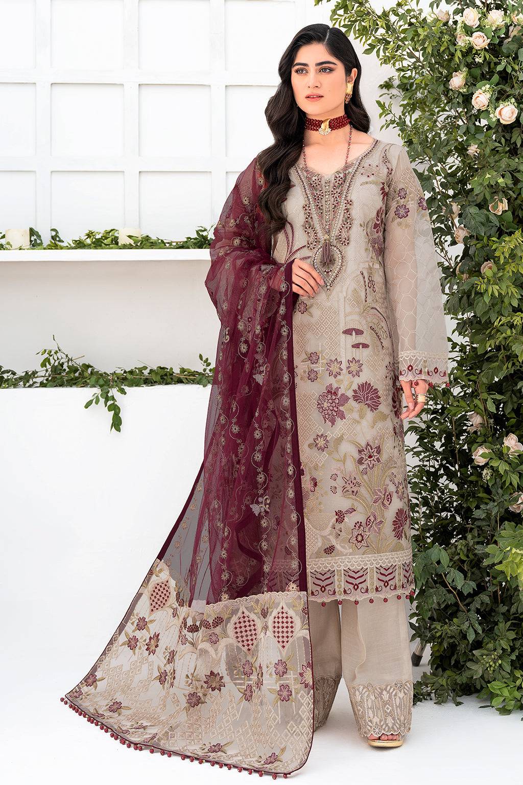 Ramsha | Minhal Organza Collection | M-806 - Pakistani Designer Dress - by Ramsha | Type: Formal - 100% Original at Saira Sultan