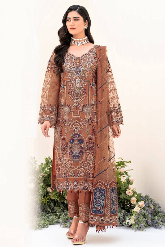 Ramsha | Minhal Organza Collection | M-808 - Pakistani Designer Dress - by Ramsha | Type: Formal - 100% Original at Saira Sultan
