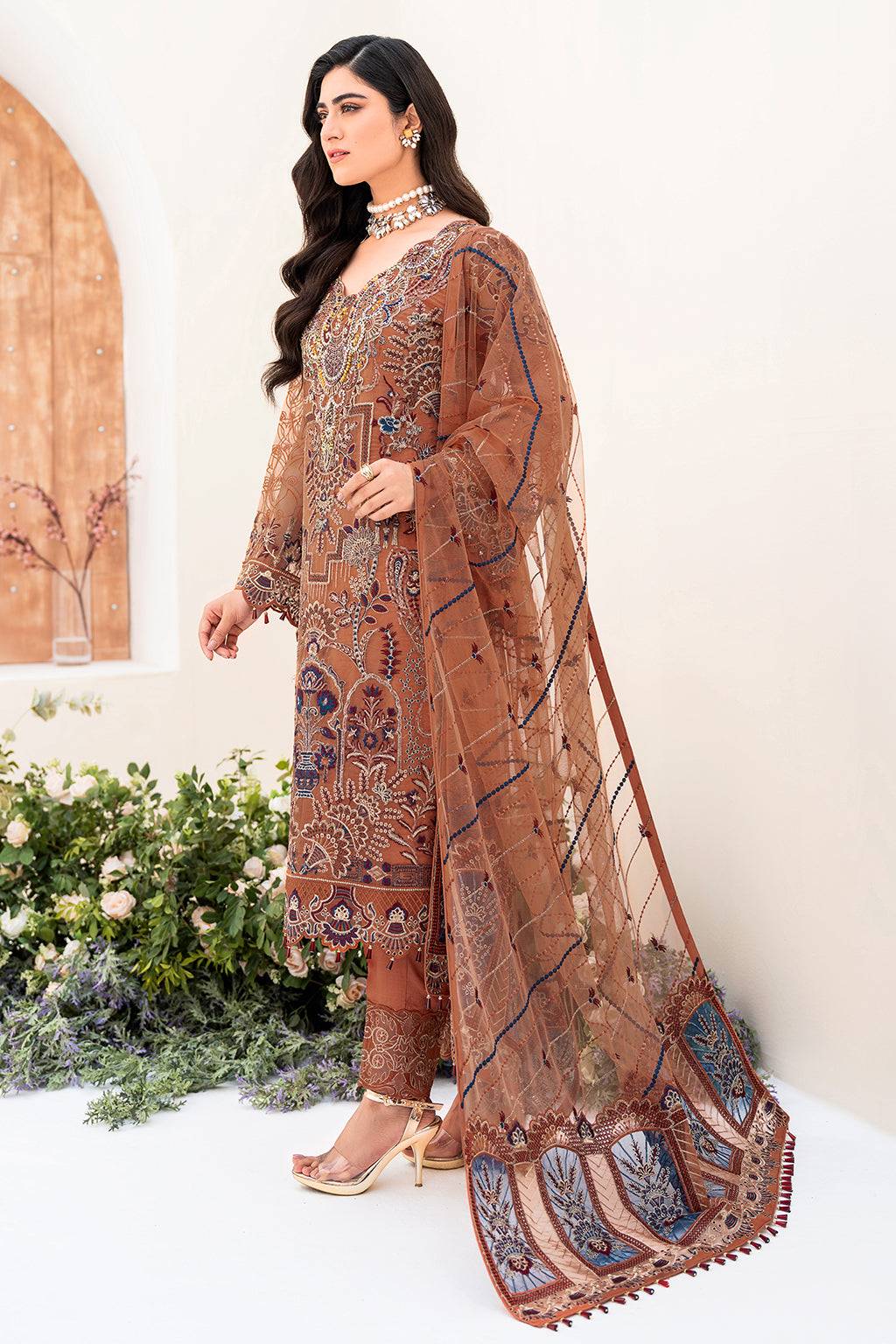 Ramsha | Minhal Organza Collection | M-808 - Pakistani Designer Dress - by Ramsha | Type: Formal - 100% Original at Saira Sultan