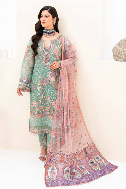 Ramsha | Minhal Organza Collection | M-807 - Pakistani Designer Dress - by Ramsha | Type: Formal - 100% Original at Saira Sultan