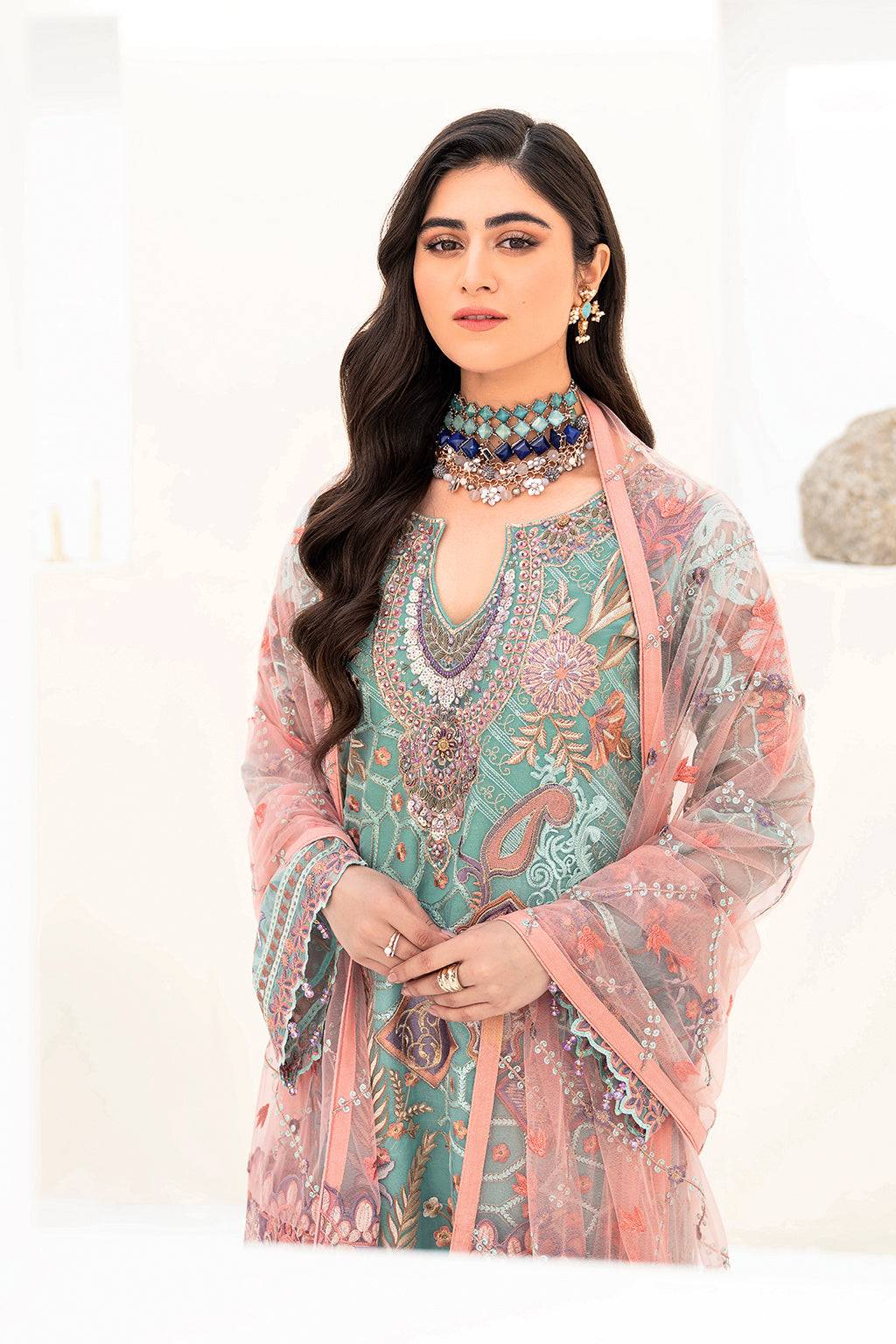 Ramsha | Minhal Organza Collection | M-807 - Pakistani Designer Dress - by Ramsha | Type: Formal - 100% Original at Saira Sultan