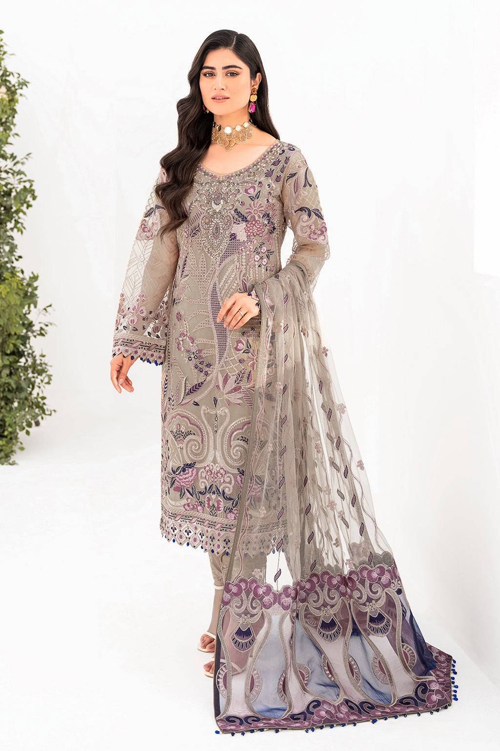 Ramsha | Minhal Organza Collection | M-809 - Pakistani Designer Dress - by Ramsha | Type: Formal - 100% Original at Saira Sultan