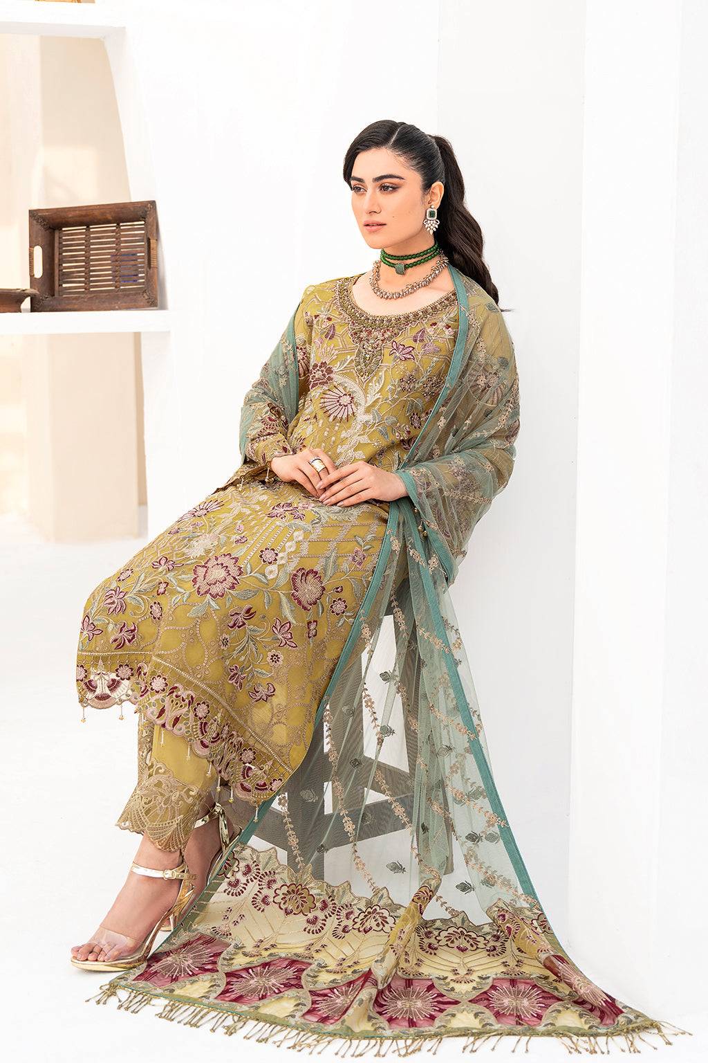 Ramsha | Minhal Organza Collection | M-805 - Pakistani Designer Dress - by Ramsha | Type: Formal - 100% Original at Saira Sultan
