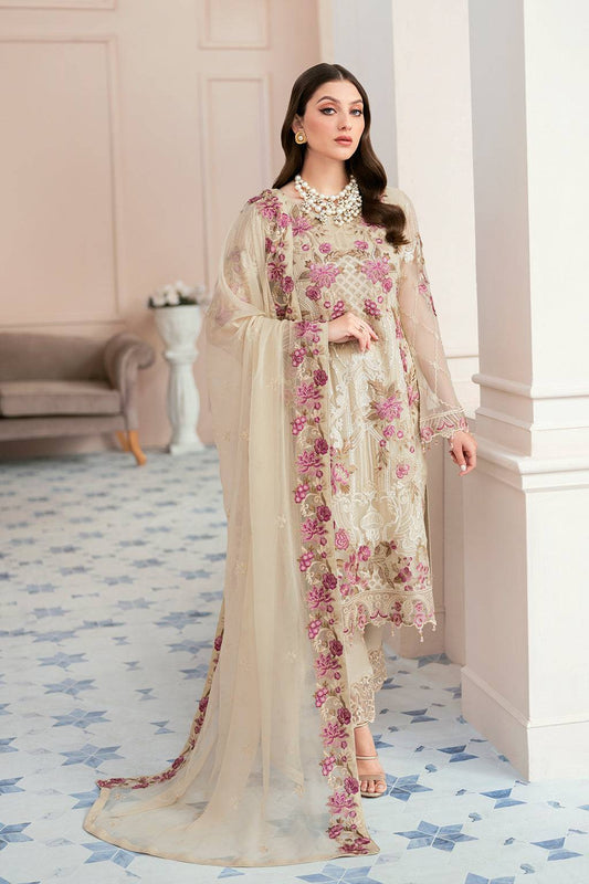 Ramsha | Rangoon Chiffon Collection 24 | D-909 - Pakistani Designer Dress - by Ramsha | Type: Formal - 100% Original at Saira Sultan