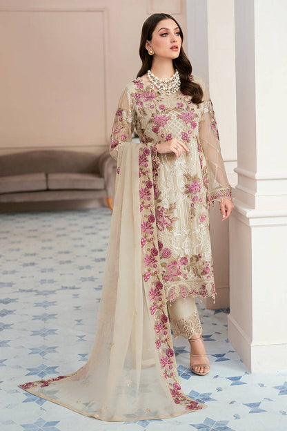 Ramsha | Rangoon Chiffon Collection 24 | D-909 - Pakistani Designer Dress - by Ramsha | Type: Formal - 100% Original at Saira Sultan