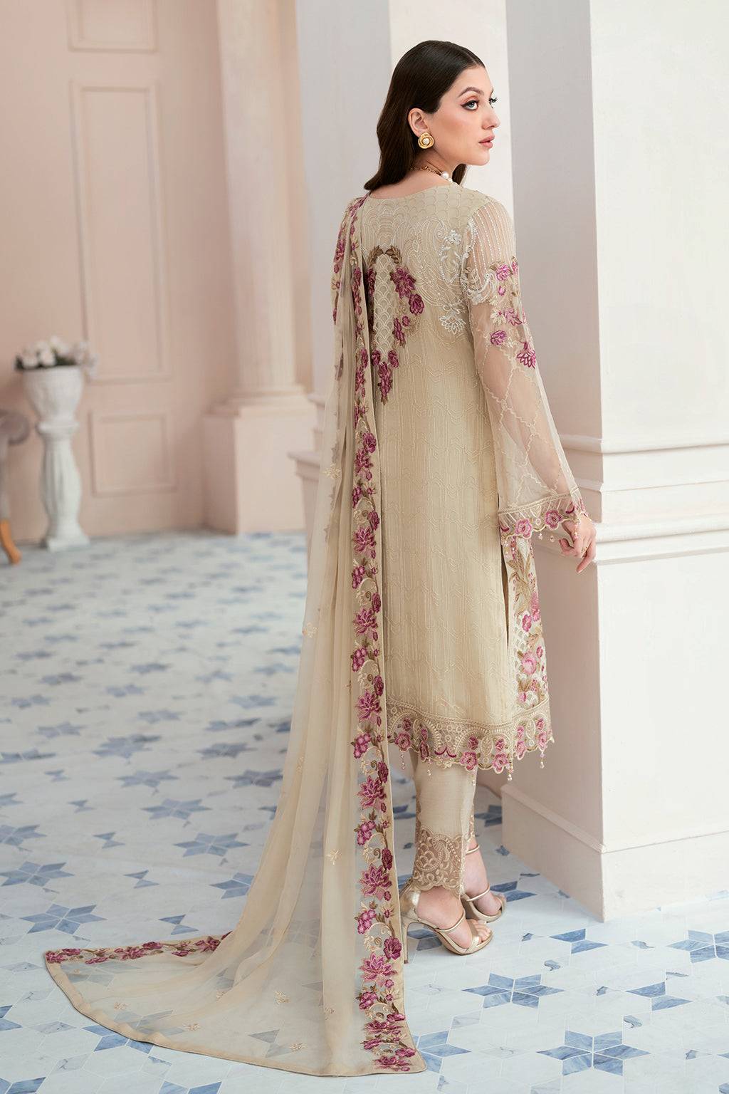 Ramsha | Rangoon Chiffon Collection 24 | D-909 - Pakistani Designer Dress - by Ramsha | Type: Formal - 100% Original at Saira Sultan