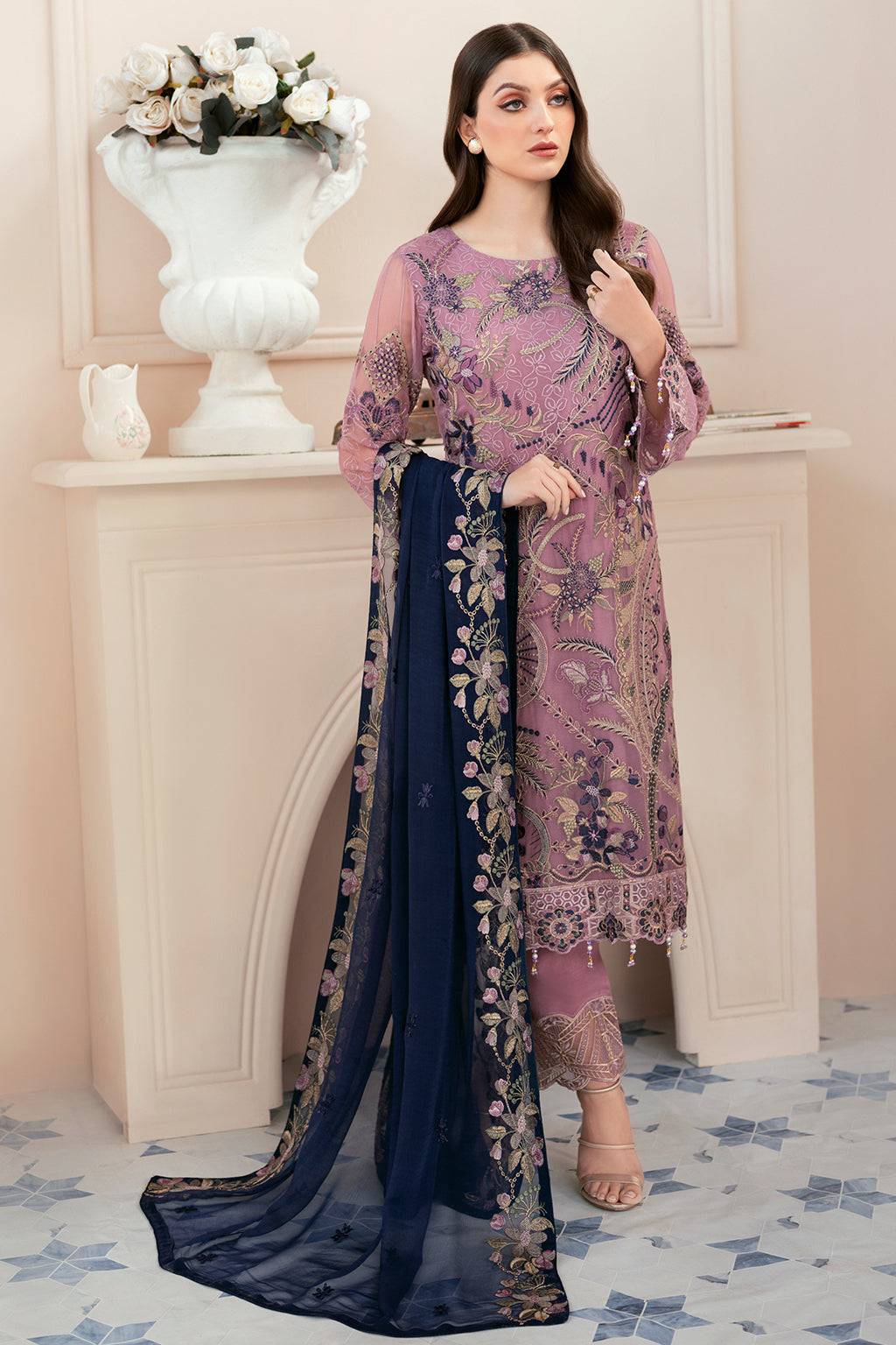 Ramsha | Rangoon Chiffon Collection 24 | D-910 - Pakistani Designer Dress - by Ramsha | Type: Formal - 100% Original at Saira Sultan