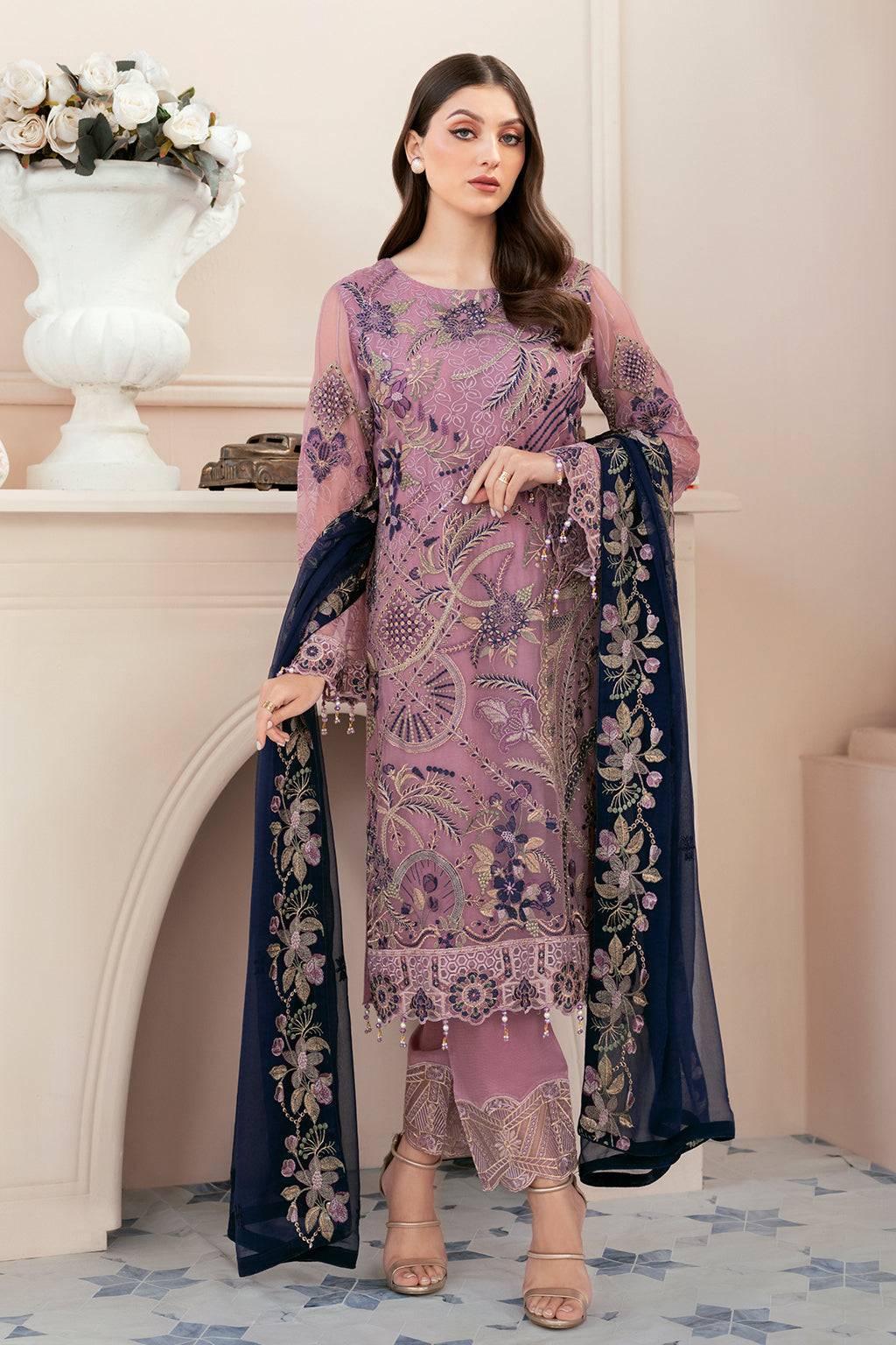 Ramsha | Rangoon Chiffon Collection 24 | D-910 - Pakistani Designer Dress - by Ramsha | Type: Formal - 100% Original at Saira Sultan