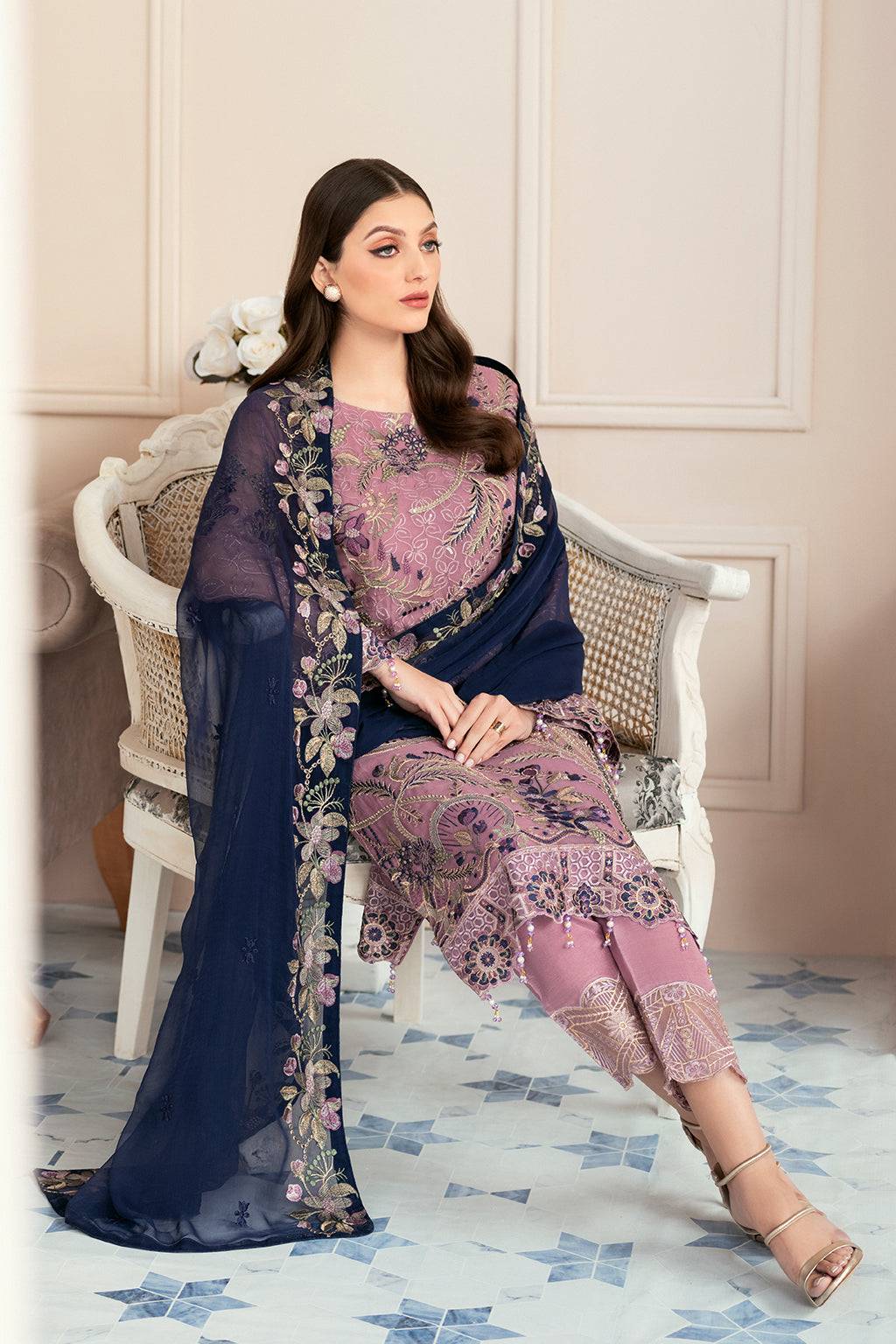 Ramsha | Rangoon Chiffon Collection 24 | D-910 - Pakistani Designer Dress - by Ramsha | Type: Formal - 100% Original at Saira Sultan