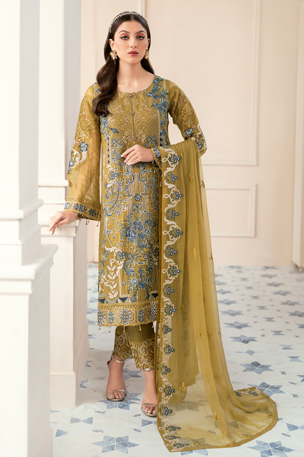Ramsha | Rangoon Chiffon Collection 24 | D-903 - Pakistani Designer Dress - by Ramsha | Type: Formal - 100% Original at Saira Sultan