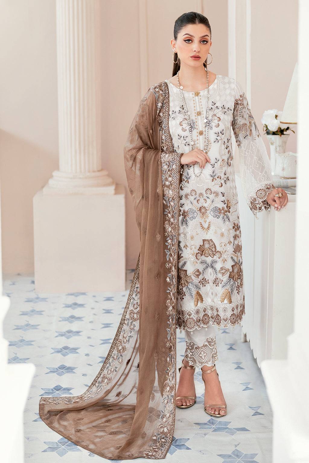 Ramsha | Rangoon Chiffon Collection 24 | D-911 - Pakistani Designer Dress - by Ramsha | Type: Formal - 100% Original at Saira Sultan