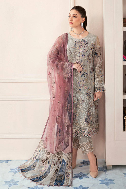 Ramsha | Rangoon Chiffon Collection 24 | D-907 - Pakistani Designer Dress - by Ramsha | Type: Formal - 100% Original at Saira Sultan