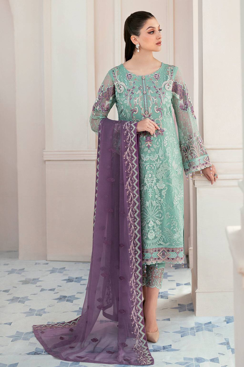 Ramsha | Rangoon Chiffon Collection 24 | D-902 - Pakistani Designer Dress - by Ramsha | Type: Formal - 100% Original at Saira Sultan