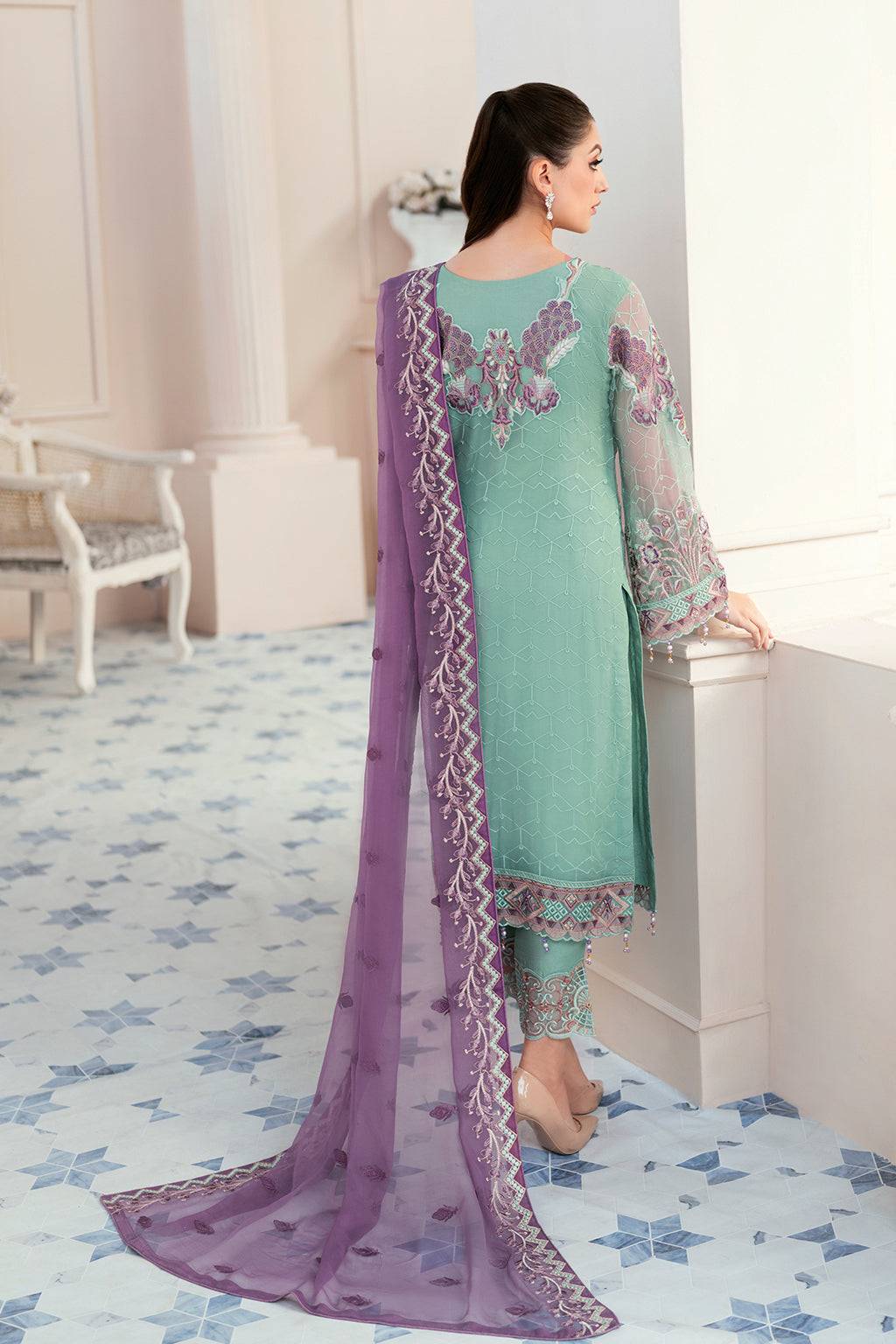 Ramsha | Rangoon Chiffon Collection 24 | D-902 - Pakistani Designer Dress - by Ramsha | Type: Formal - 100% Original at Saira Sultan