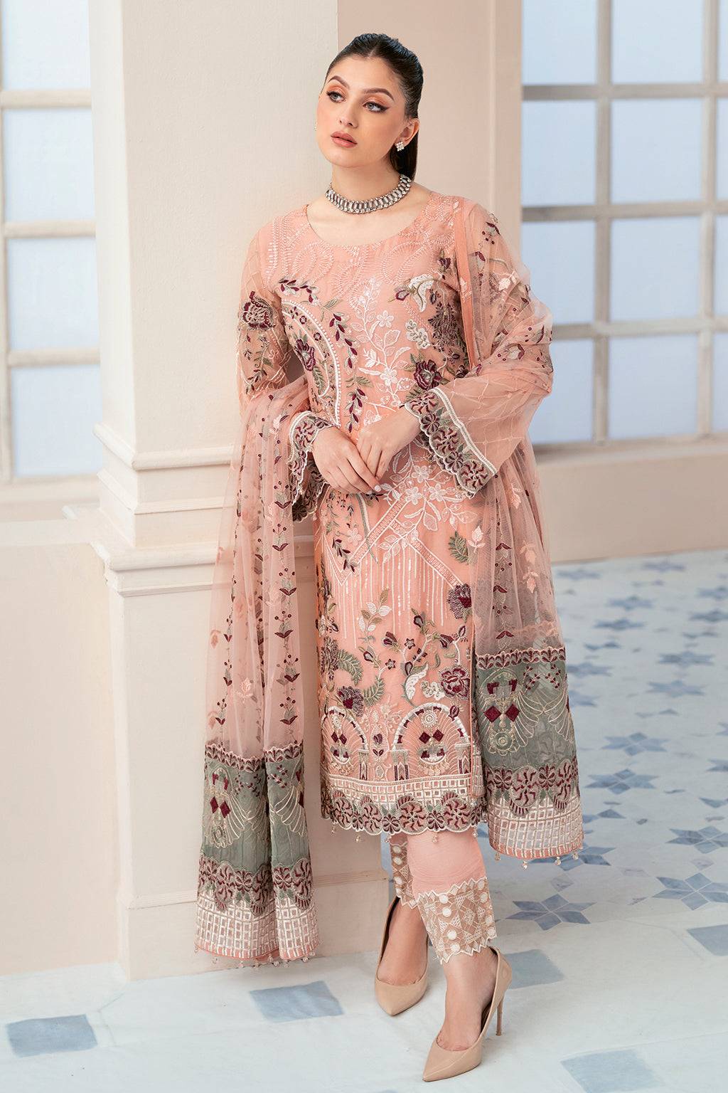 Ramsha | Rangoon Chiffon Collection 24 | D-901 - Pakistani Designer Dress - by Ramsha | Type: Formal - 100% Original at Saira Sultan