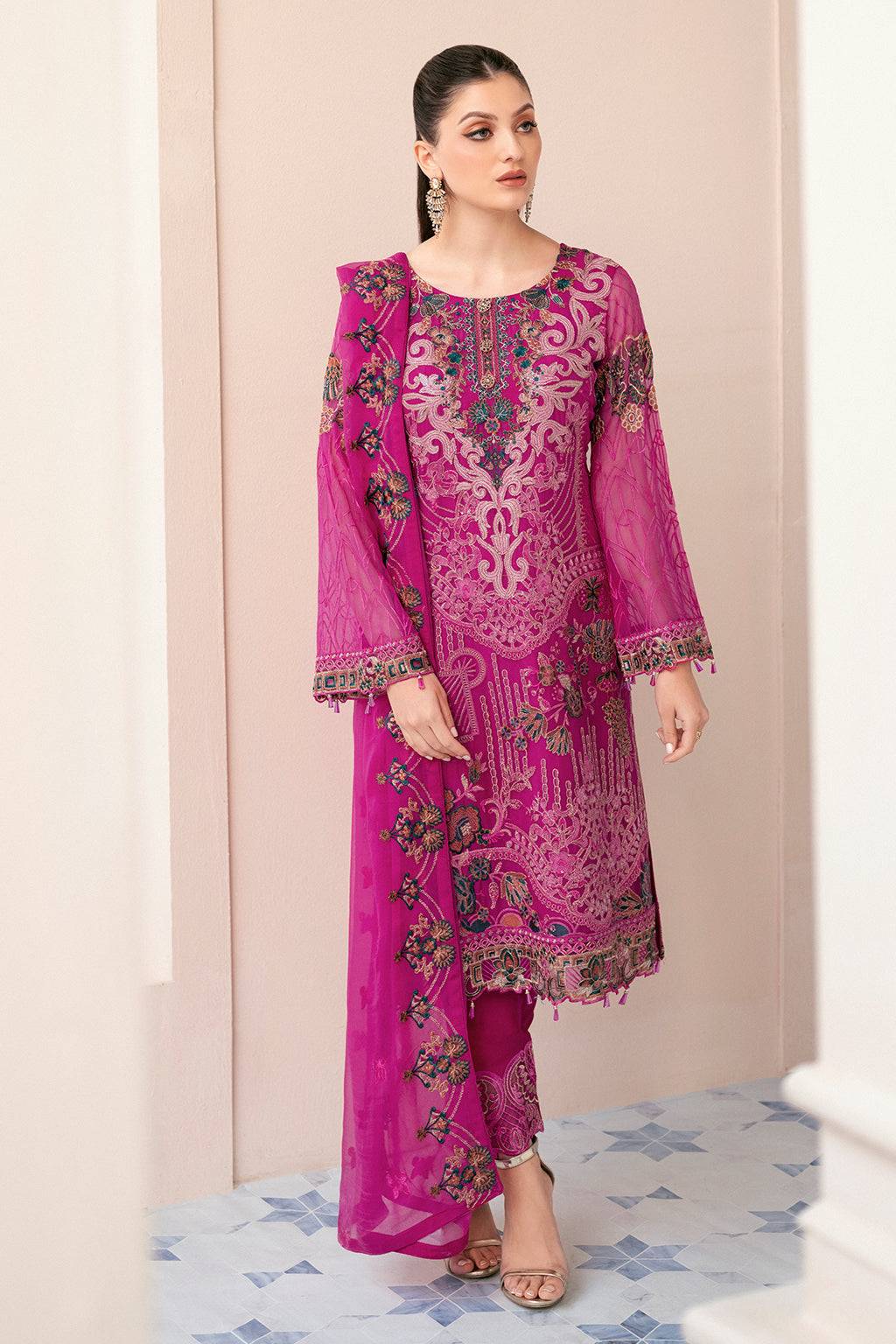 Ramsha | Rangoon Chiffon Collection 24 | D-912 - Pakistani Designer Dress - by Ramsha | Type: Formal - 100% Original at Saira Sultan